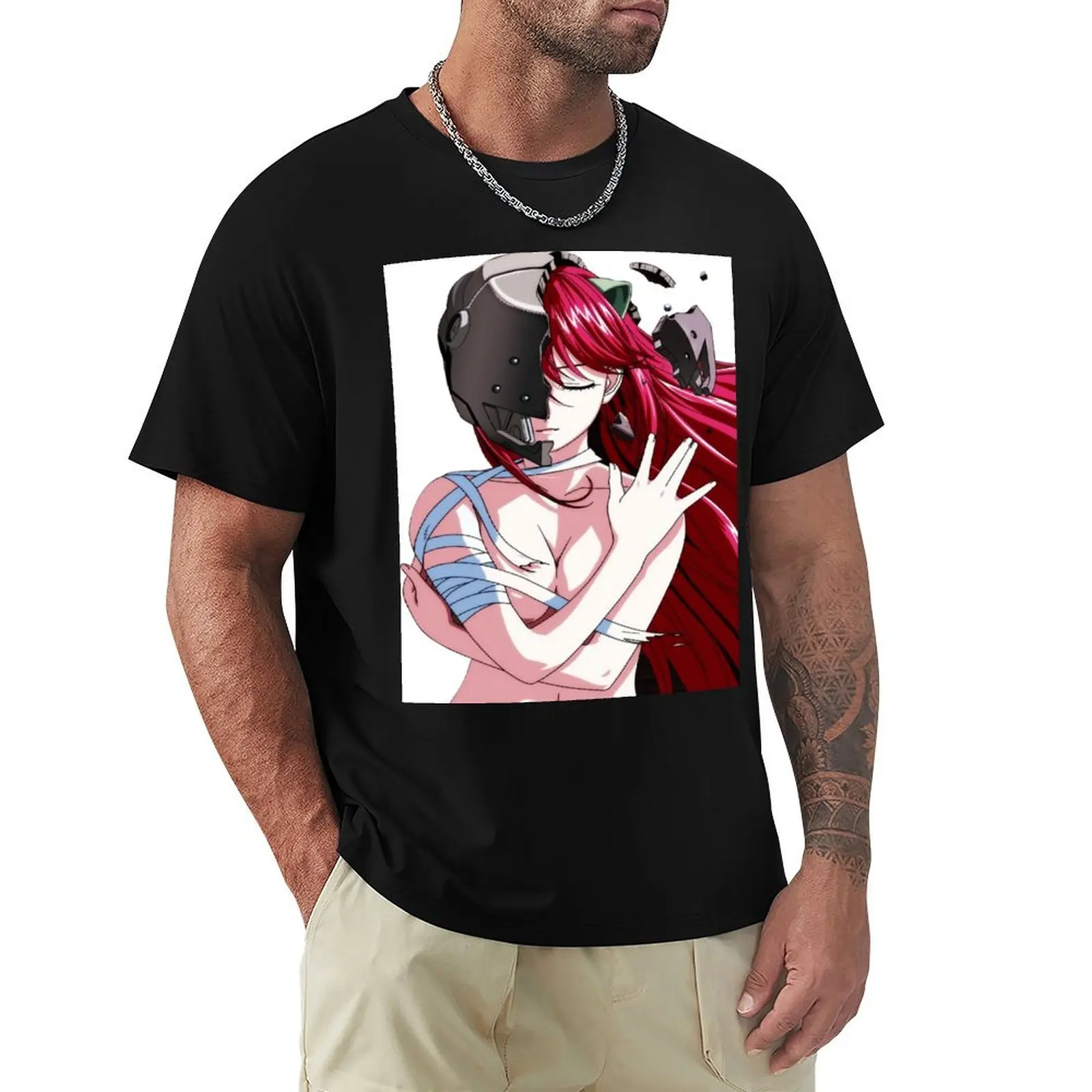 Camiseta Elfen Lied (Lucy) informal minimalista de manga corta