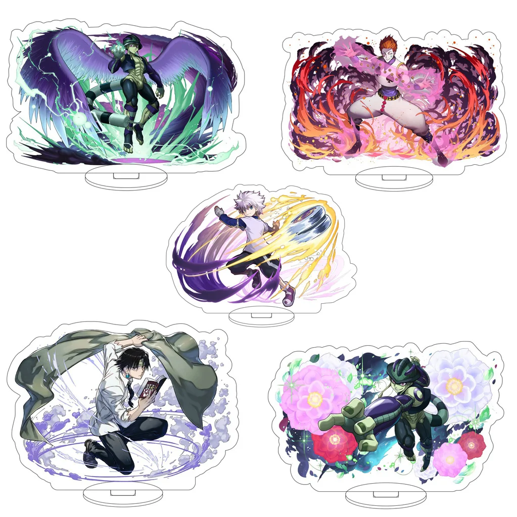 16CM Anime HUNTER x HUNTER Kurapika Kurt Zoldyck Hisoka Killua Zoldyck Kite Gon Freecss Cosplay Acryl-Figurenständer Geschenke Ornamente
