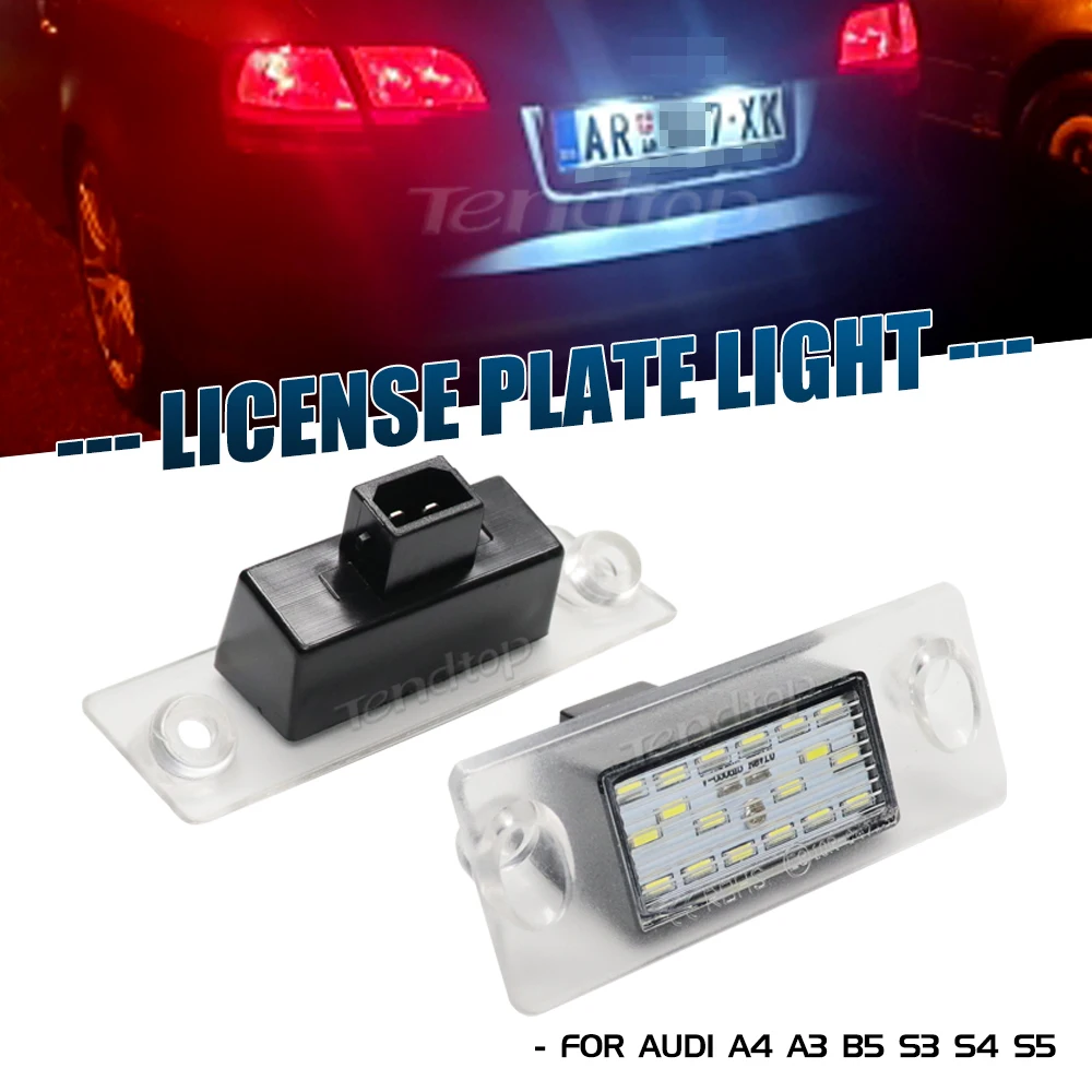 LED License Plate Light Lamps Canbus For Audi A3 A4 B5 96-01 S5 B5 S3/Sportback 97-03 A4/S4 Avant 8D9943021 Car Number Light