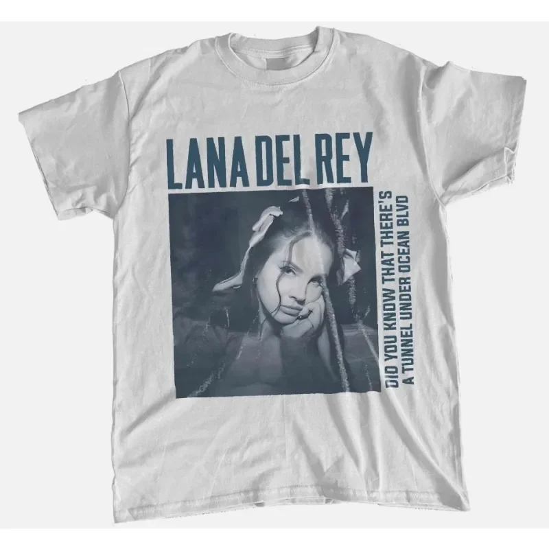 Lana Del Rey Album T-shirt Lana Del Rey Pattern Unisex T-shirt Summer New Unisex Retro Casual Unisex Fashion Y2K Tops Clothing