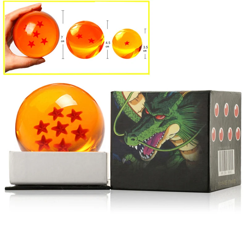 7.6CM Anime Dragon Ball Crystal Ball Z Star 1-7 resina Dragonbead Cosplay puntelli collezione Desktop decorazione giocattoli per bambini regali