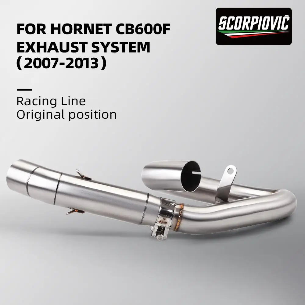 

Выхлопная труба мотоцикла для Hornet CB600F CBR600F, полная система, установка без потерь, комплект для обновления выхлопной системы для слалома