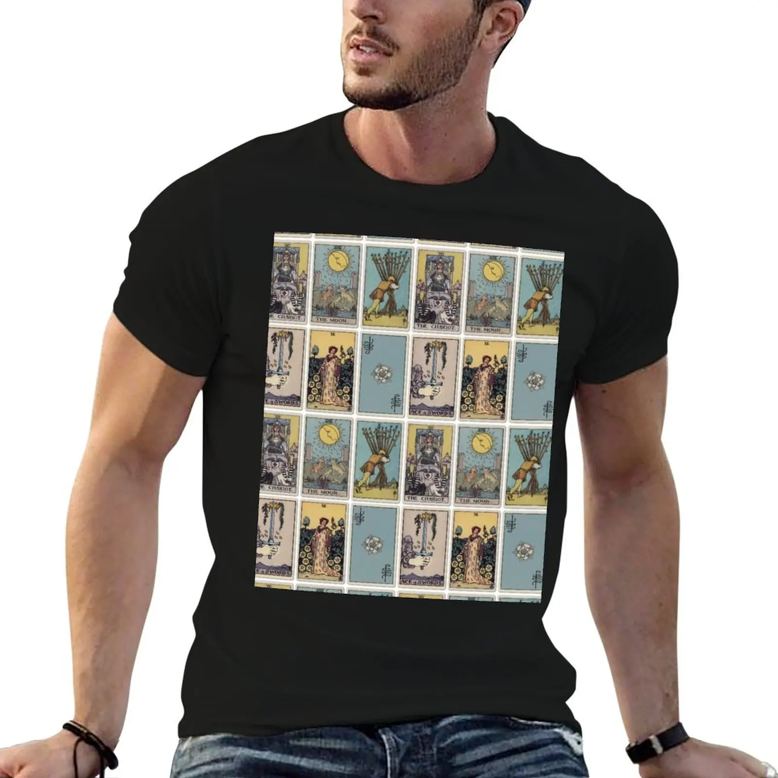 6 Tarot Card T-Shirt boys whites custom shirt men tshirt