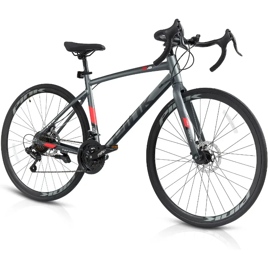 Road Bike, 700C City Commuter Bicycle, 21 Speeds Shimano Drivetrain Sport Racing Bike, Light Weight Aluminum Frame, Urban Stree