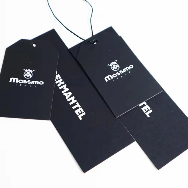 

Custom..pieces.Custom High Quality Luxury 4x8cm rectangle Printing MIAO Clothing Hang Labels