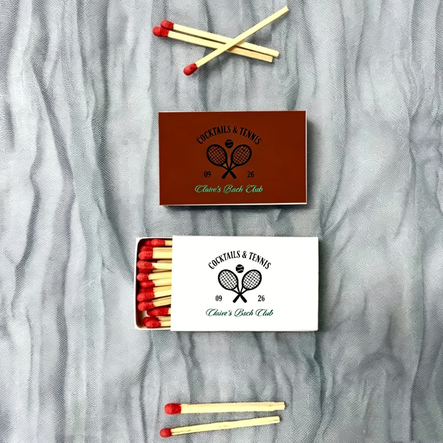 

Custom Wedding Compact Matchboxes, Personalized Portable Design, Small Favours for Wedding Reception