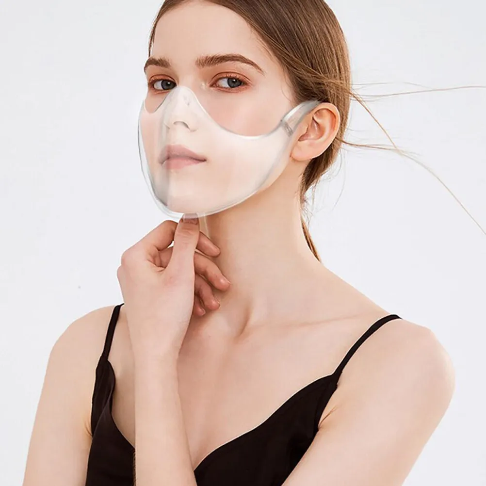 

2 pcs Anti- Cover Lightweight Reusable Clear Protection Mask For Home Daily Use Safety Face Guard Household Health Care