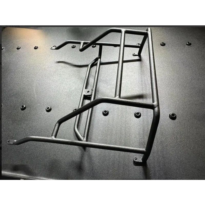 

Stainless Steel Rear Gantry Rack for 1:8 KM F150,Matte Armor Paint,Bolt-on Mount,Fits Spare Tire&Recovery Board RC Upgrade Parts