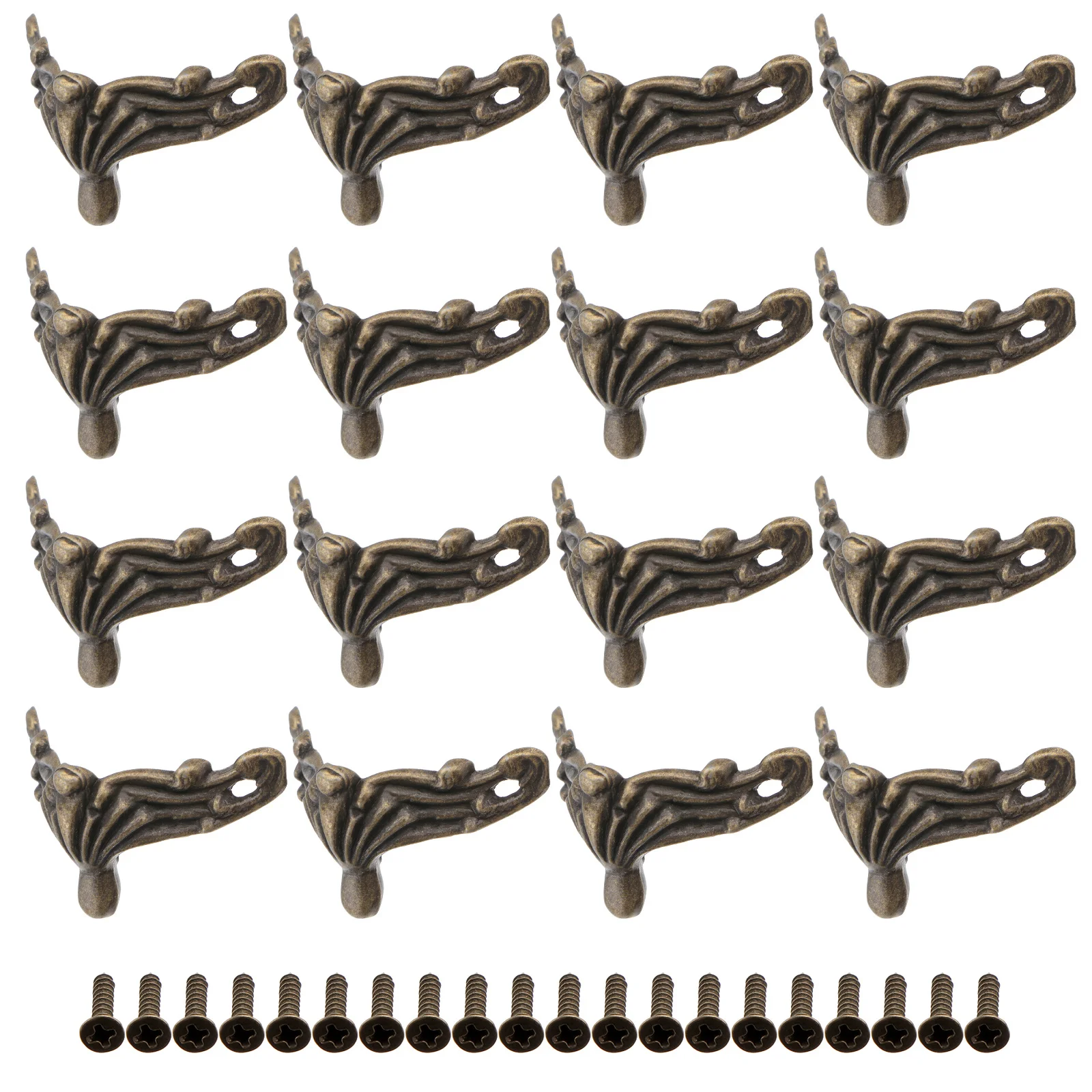 

12pcs Box Protective Accessories Alloy Foot Protectors For Furniture Decorative Support Legs Fixing Feet Furniture