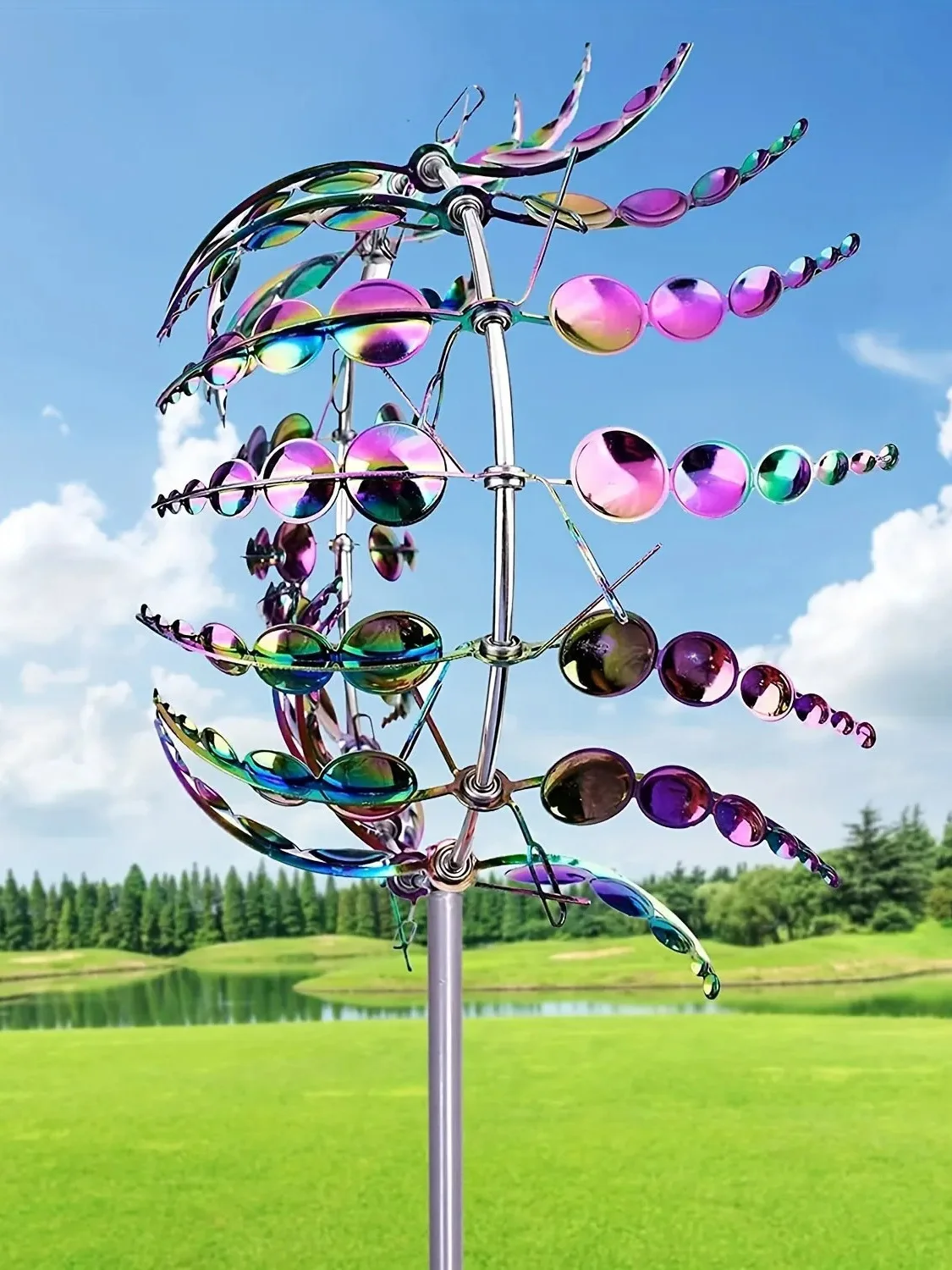 

Декоративная уличная ветряная мельница из металла для сада, креативное украшение для двора виллы, ландшафтный декор, аксессуары для дома