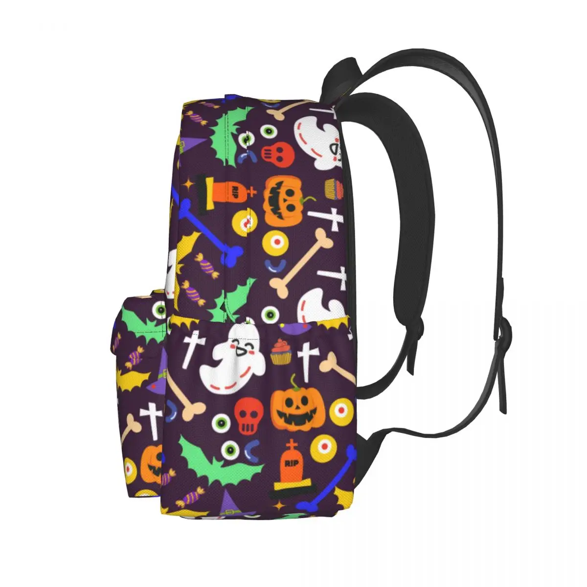 Halloween Theme Large Capacity Student Backpack Casual Fashion School Bag(1)