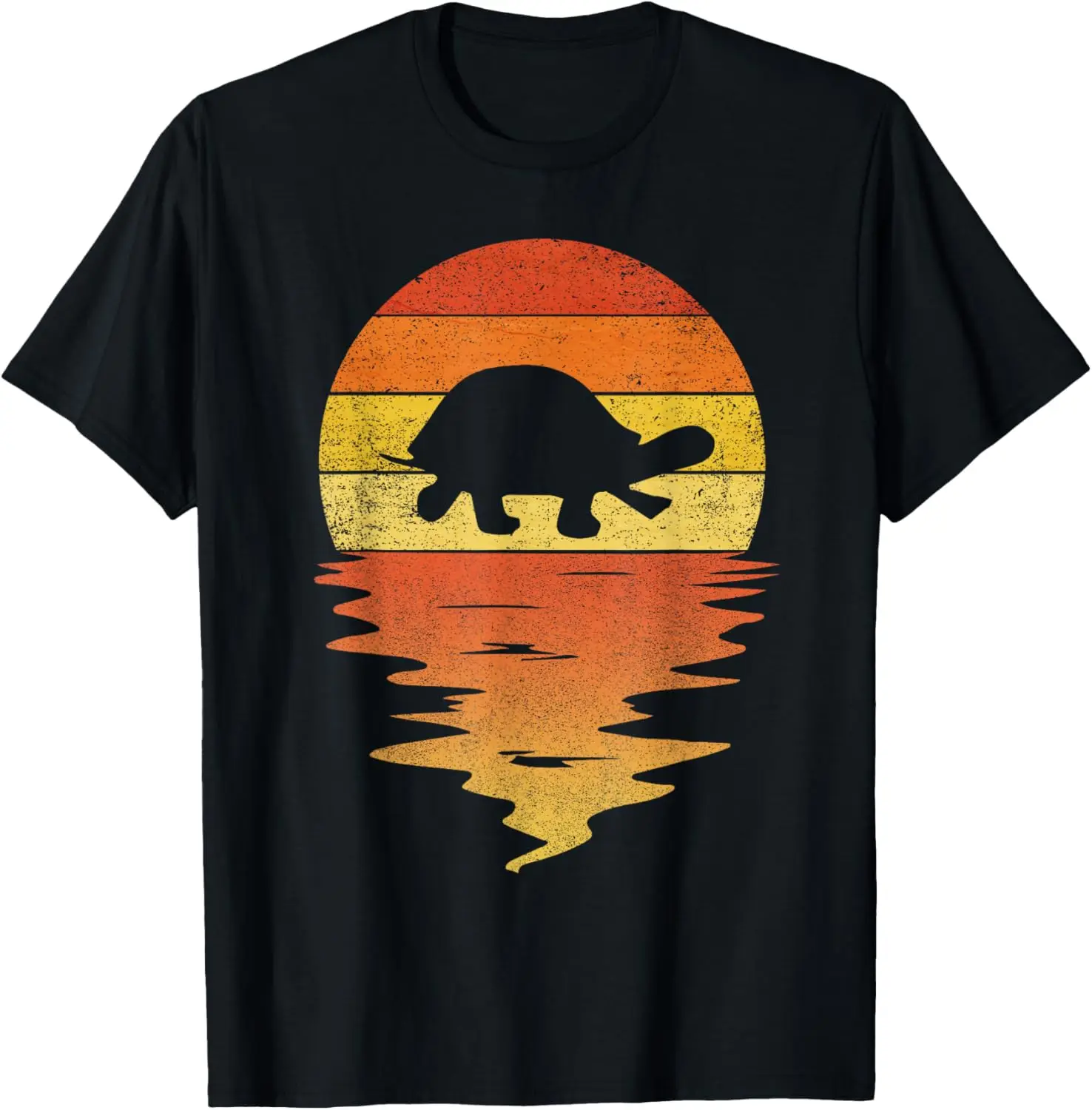 

Turtle shirt retro sunset 70s vintage Turtle T-Shirt