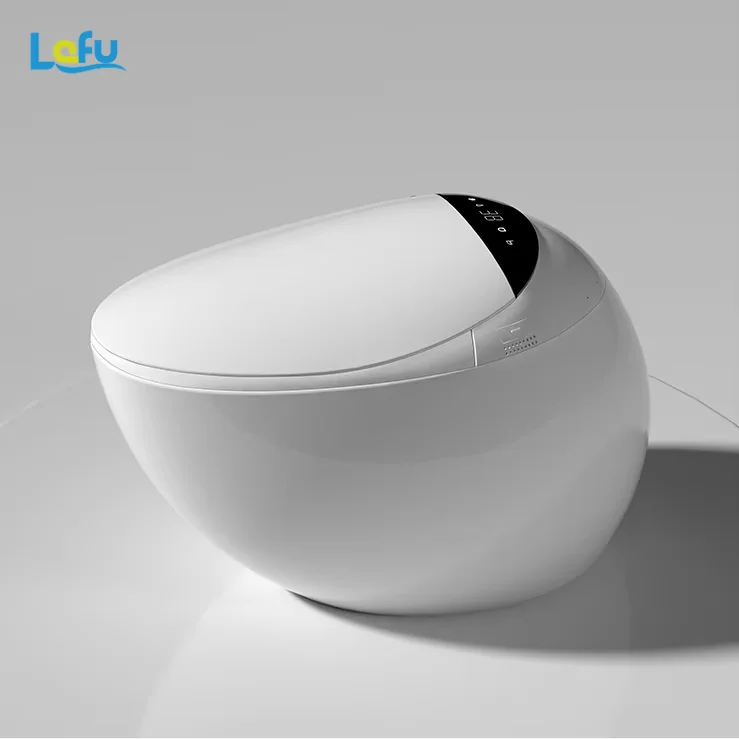 Aromatherapy Auto Washing Automatic Water Spray Intelligent Floor Mounted Ceramic Egg Smart Bidet Wc Toilet