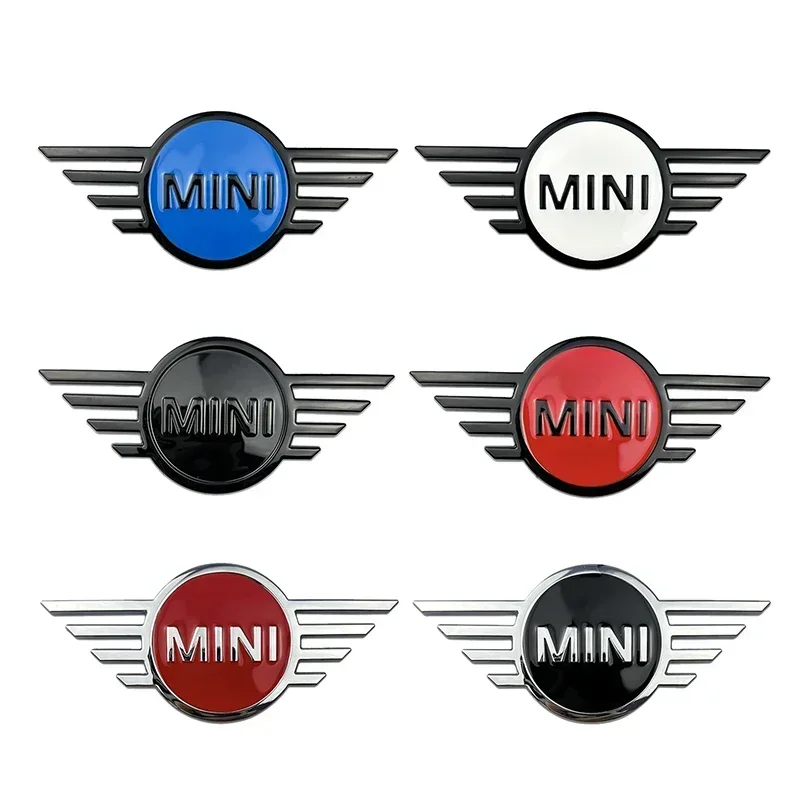 14.5x6.5cm Metal Car Front Cover Badge Sticker Rear Emblem for MINI Countryman Clubman JCW F55 F56 R55 R56 R60 F60 Logo