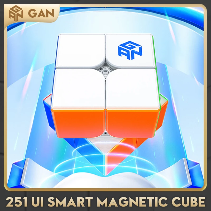 [CubeFun]GAN 251 Ui 2x2 Smart Magnetic UV Magic Speed Cube Professional Stickerless Fidget Toys Cubo Magico Puzzle Gifts