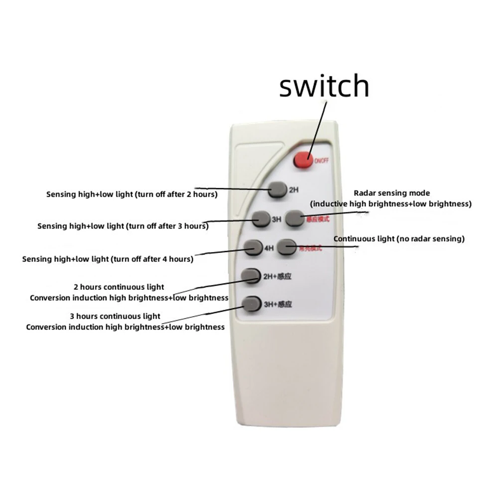 3.2V 3.7V ไมโครเวฟเรดาร์มนุษย์เซ็นเซอร์ร่างกายโมดูลโคมไฟติดผนังพลังงานแสงอาทิตย์วงจรตัวควบคุมกระแสไฟที่มีรีโมทคอนโทรล