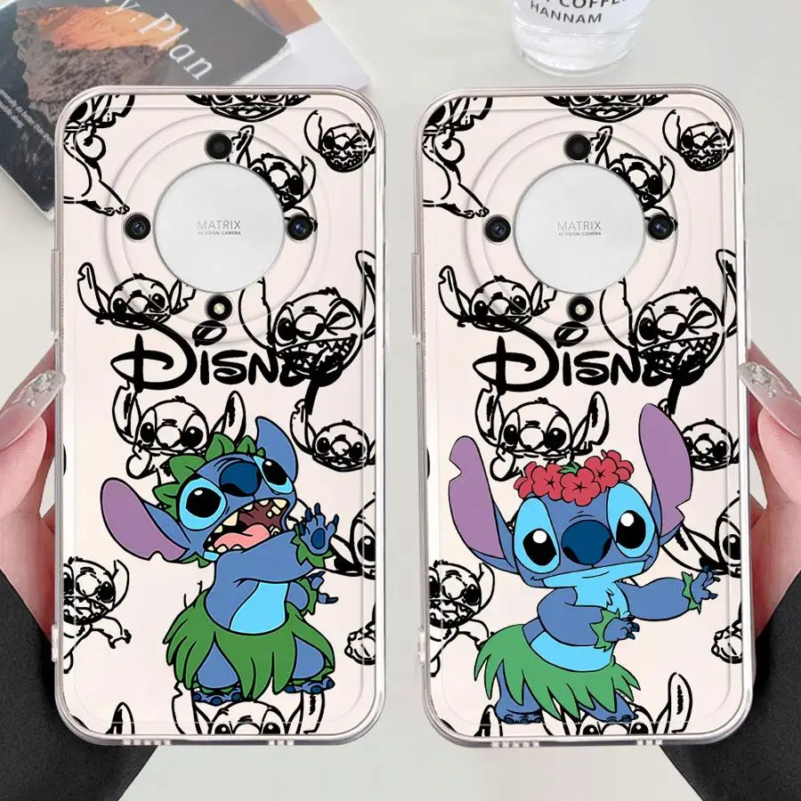 เคสฝาครอบใสสำหรับเกียรติยศ X9b X8b X9a X8 X7b 90 Lite X8a การ์ตูนดิสนีย์สติทช์