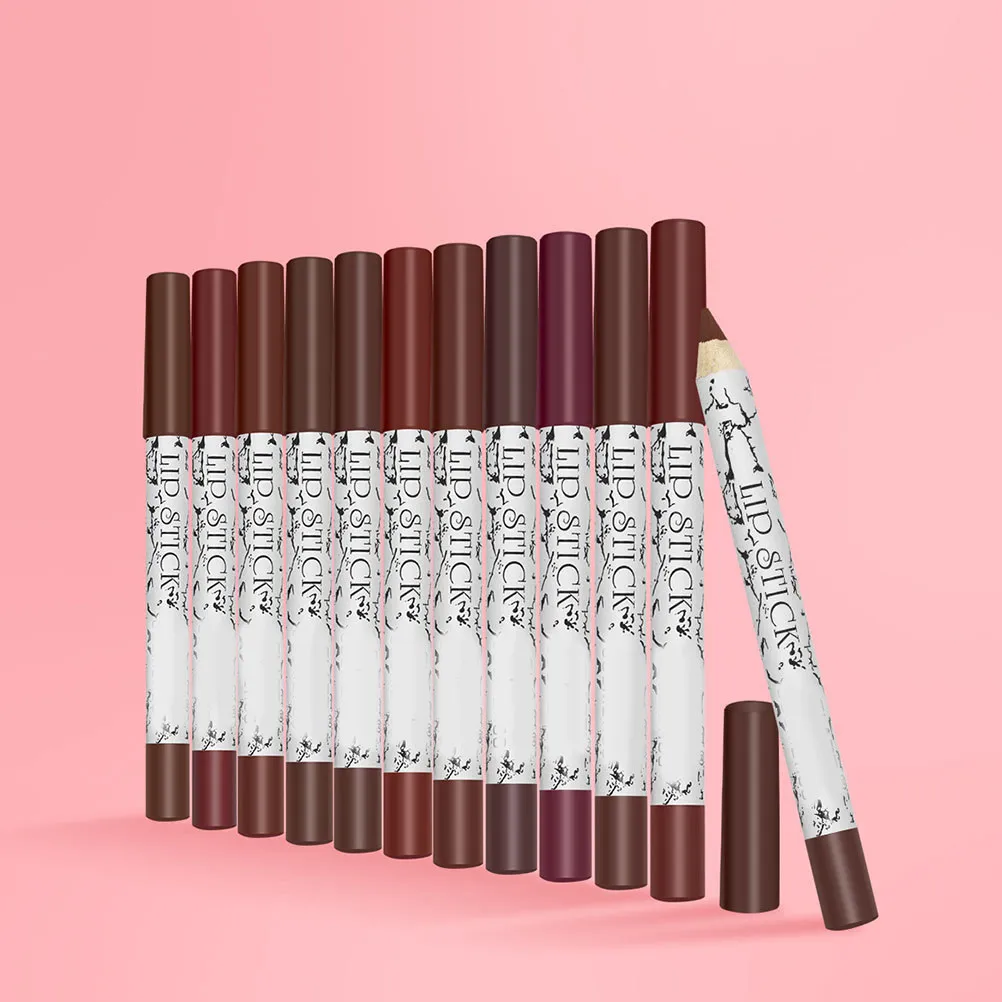 

Набор карандашей для губ, водостойкий, долговечный, матовый карандаш для губ, создающий естественный объемный эффект, принадлежности для макияжа