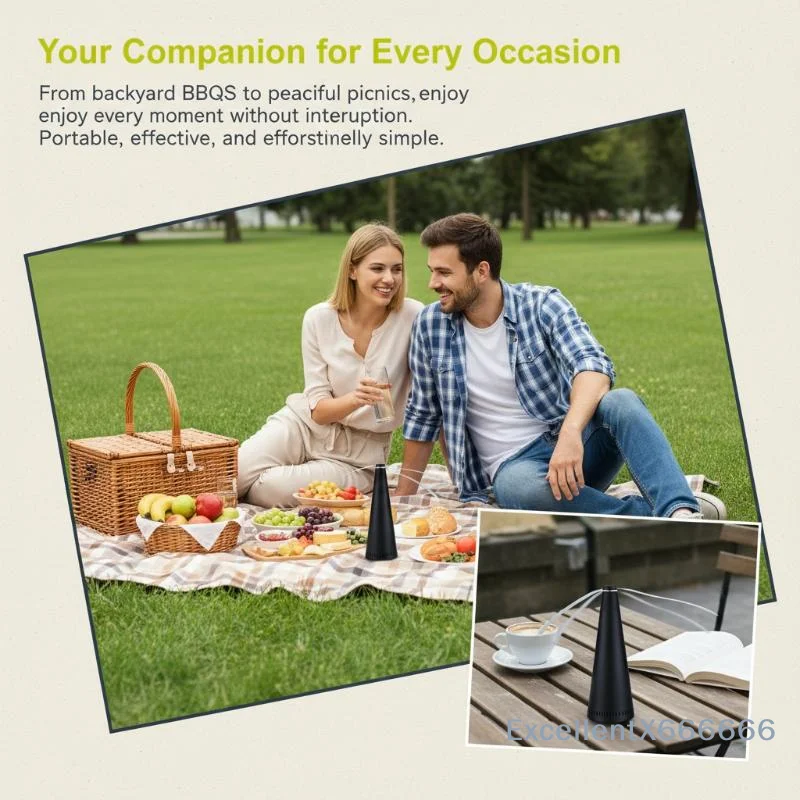 Battery Operated Fly Repellent Fan Soft Blades Food Protector for Picnic Camping Outdoor Home Kitchen