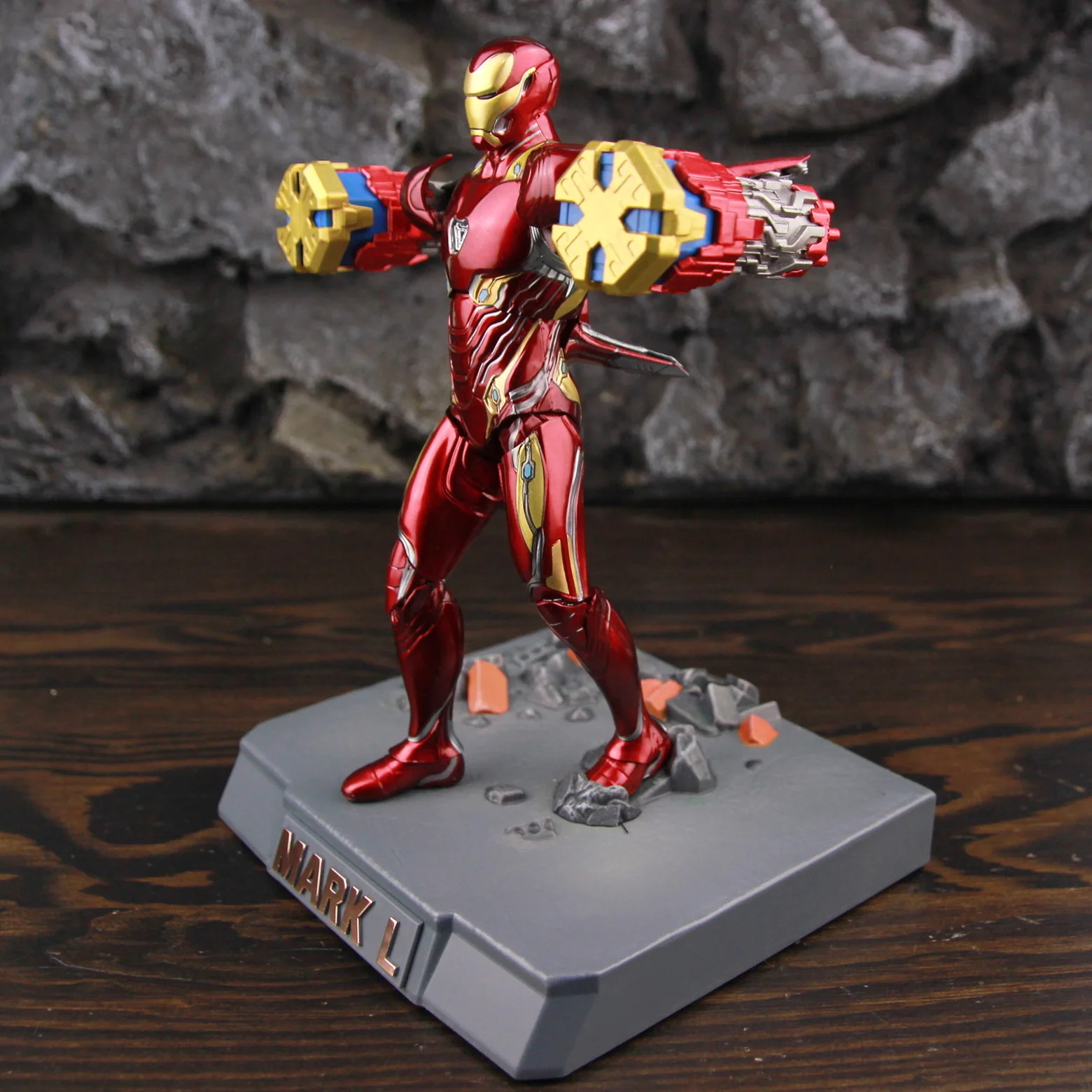 ZD Toys Deluxe Ironman Mark L 50 MK50 Nano Armor Weapons 7" Actionfigur LED-Lichtplattform Tony Stark Infinity War Modellpuppe – Detail 38