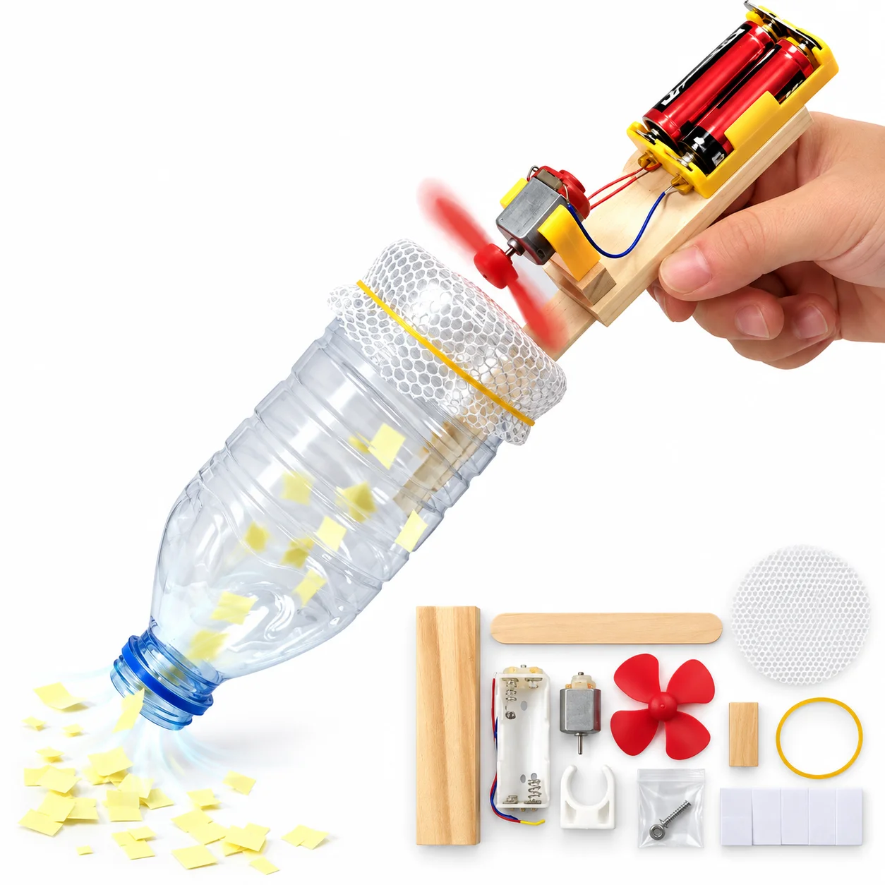 Science Project Kit - DIY Mini-Staubsauger-Set, elektrisches Saugmodell, handgefertigtes Wissenschaftsexperiment,