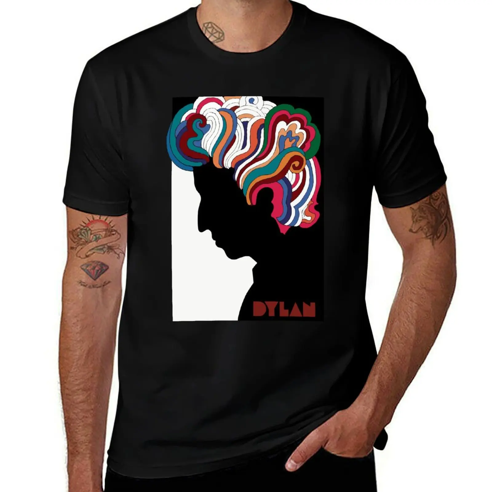

man with paint all over his hair T-Shirt Funny t-shirts oversize t-shirts man blue archive oversized t shirts for men