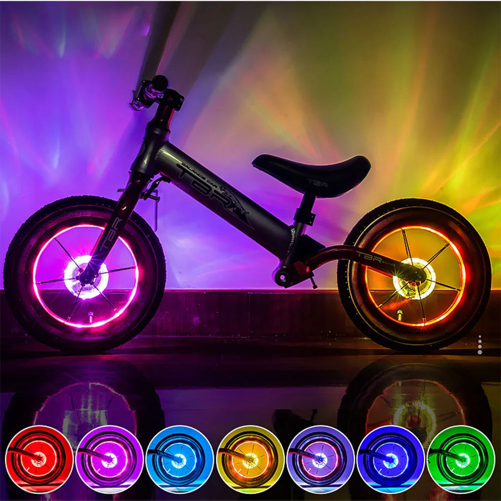 

Led Bicycle Wheel Light Waterproof Kids Balance Bike Smart Vibration Sensor Spoke Lights Riding Accessories