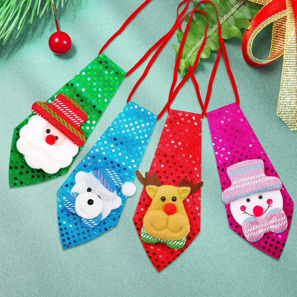 20pcs Shining Christmas Dog Neckties Elastic Band Small-Middle Dog Bowties Tie For Dog Chrismas Ties Pet Grooming Accessories