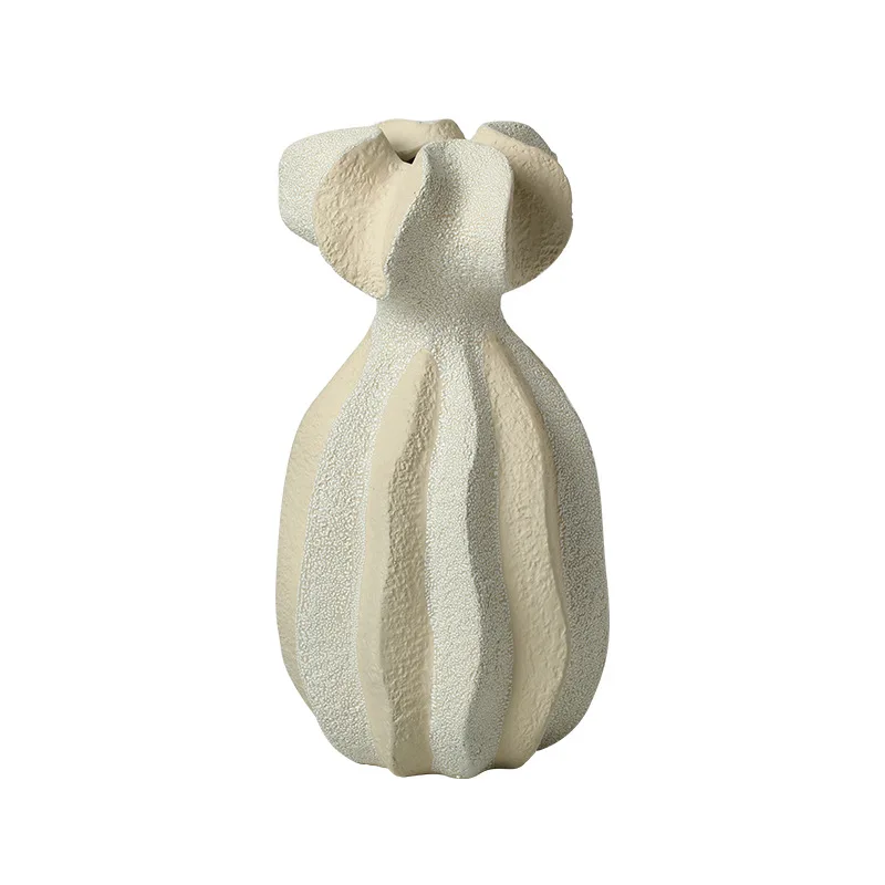 

Modern minimalist abstract bead texture ceramic vase home living room dining table flower arrangement