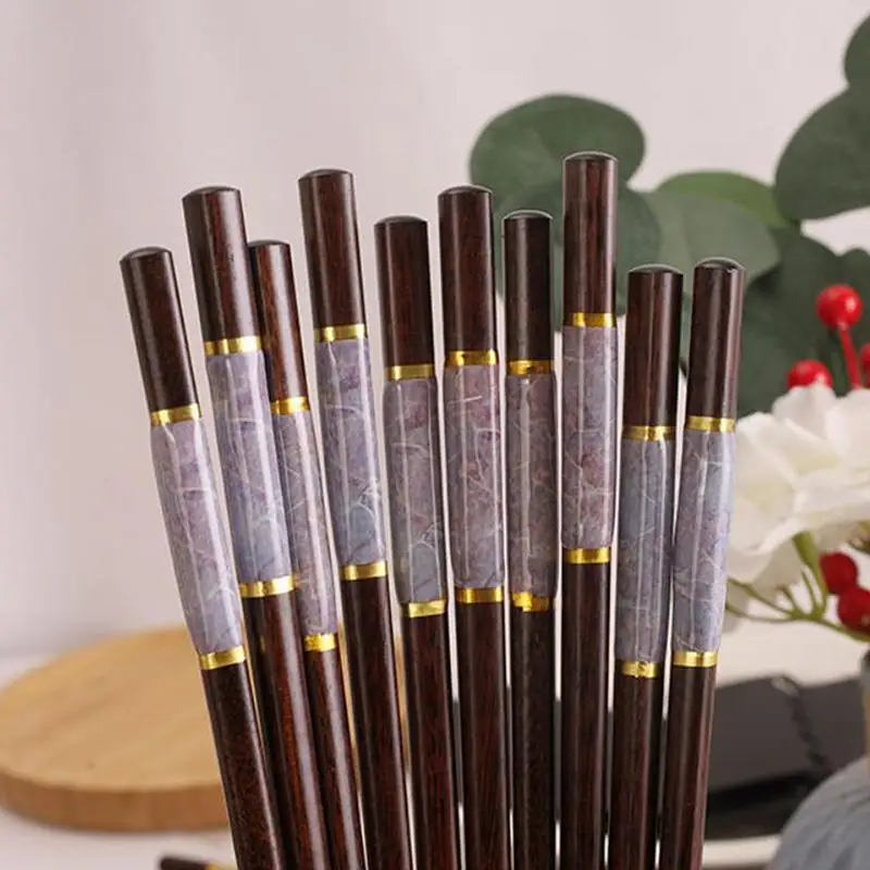 Picture 5: Japanese Style Bamboo Chopsticks  Reusable Non Slip Food Sticks for Sushi Dining Kitchen Accessories
