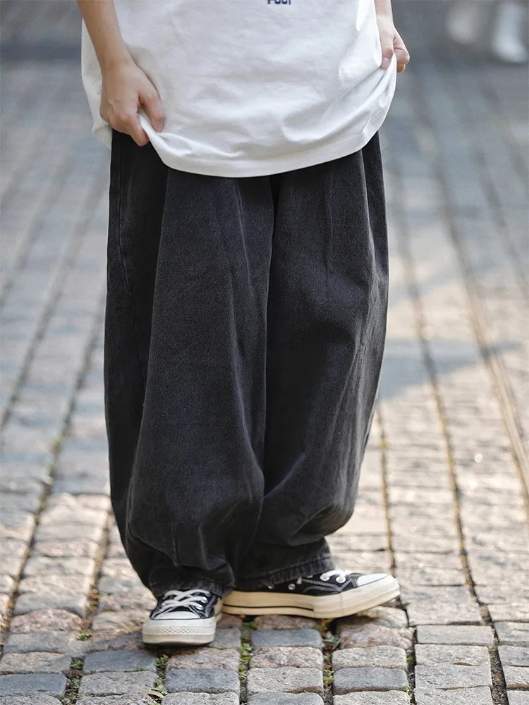 

ay Wide Leg Jeans Loose Fit ex High Waist Long Trousers Youth Faion Casual Straight Cut Spring Autumn Seasonal Jeans