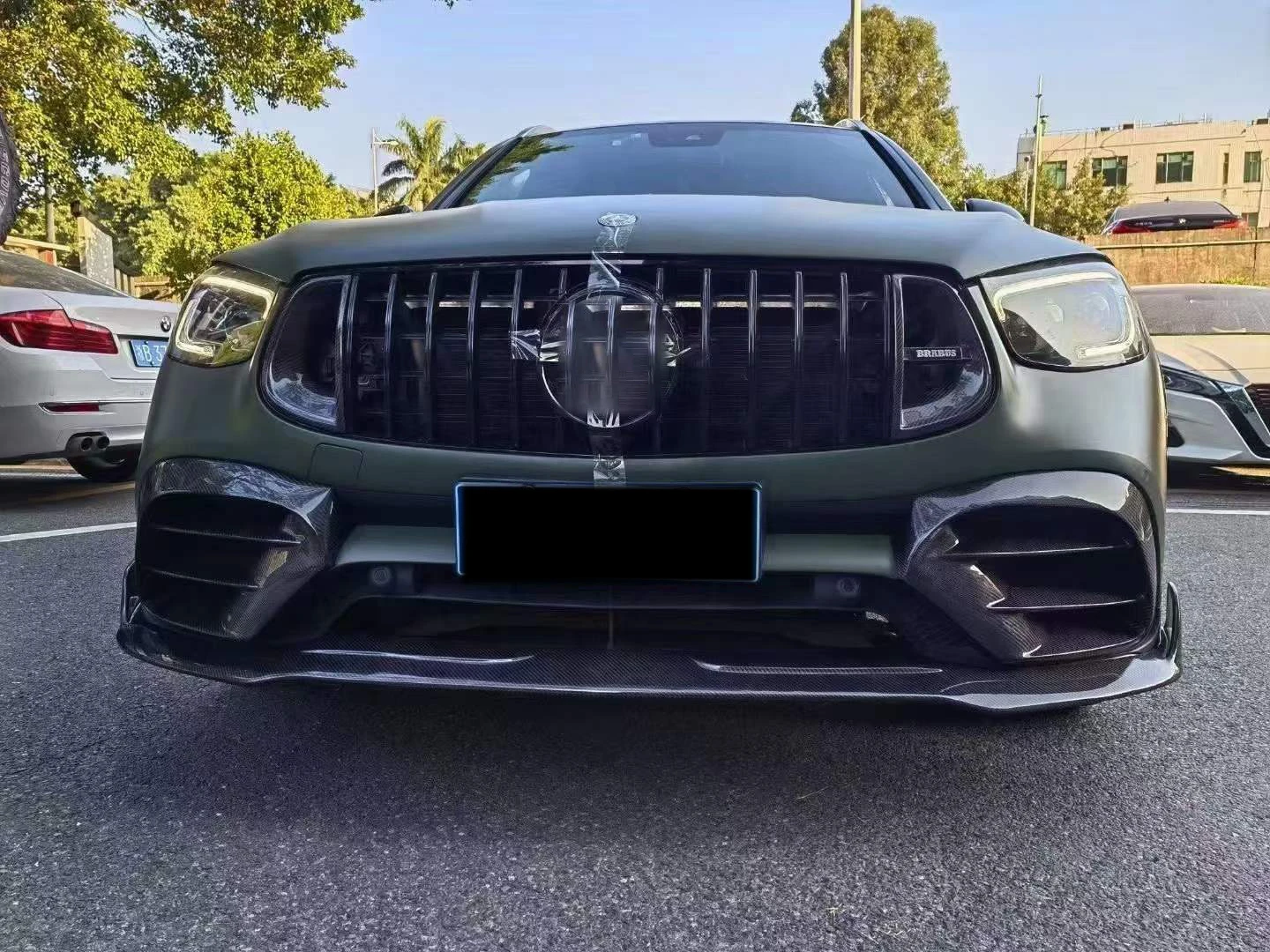 Runde New Design for - GLC GLC63 Upgrade Facelift Carbon Fiber Body Kit Front Lip Rear Diffuser Wheel Eyebrows - Image 2