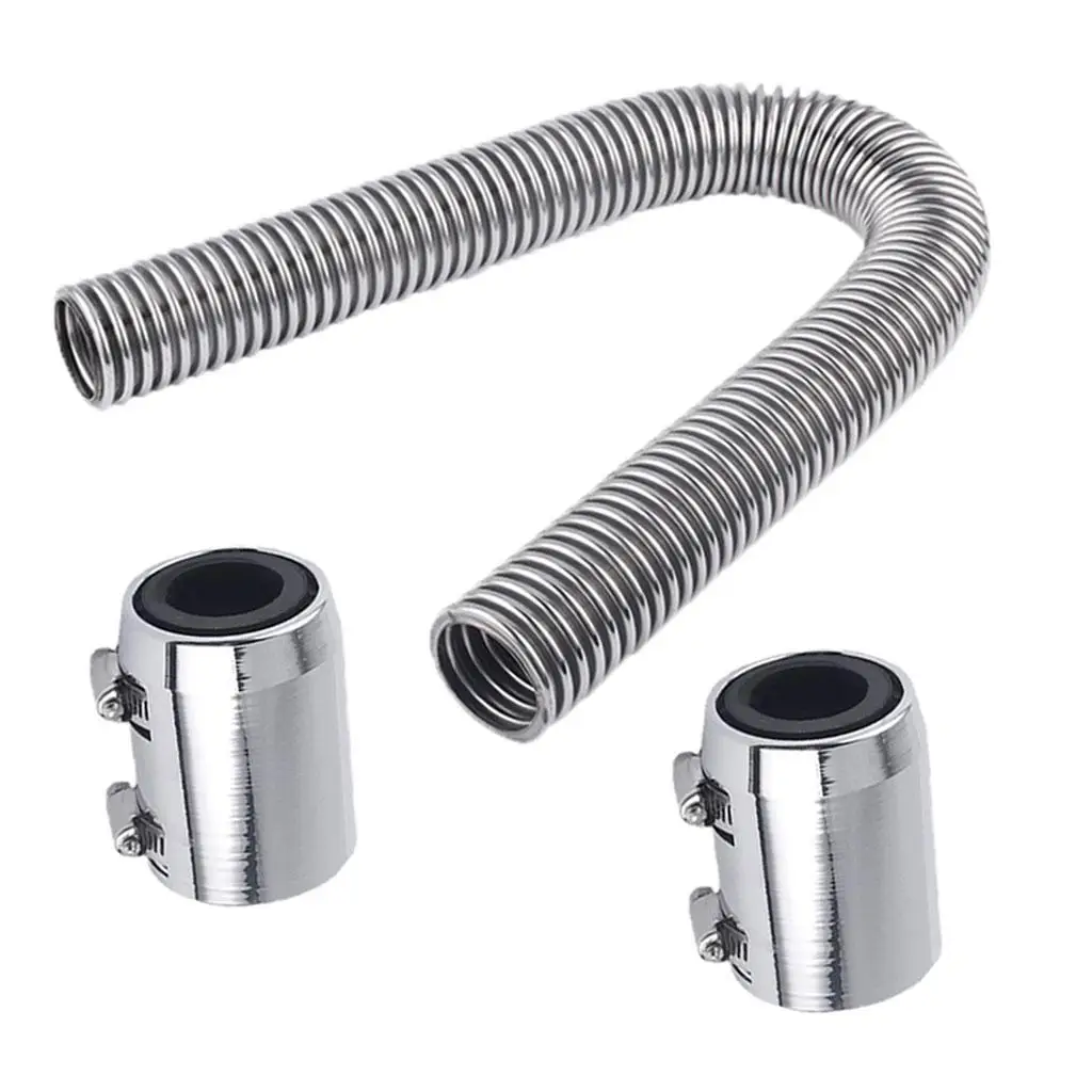 24inch Radiator Hose Kit Flexible Upper&Lower w/ 2 End Caps Fit for Ford