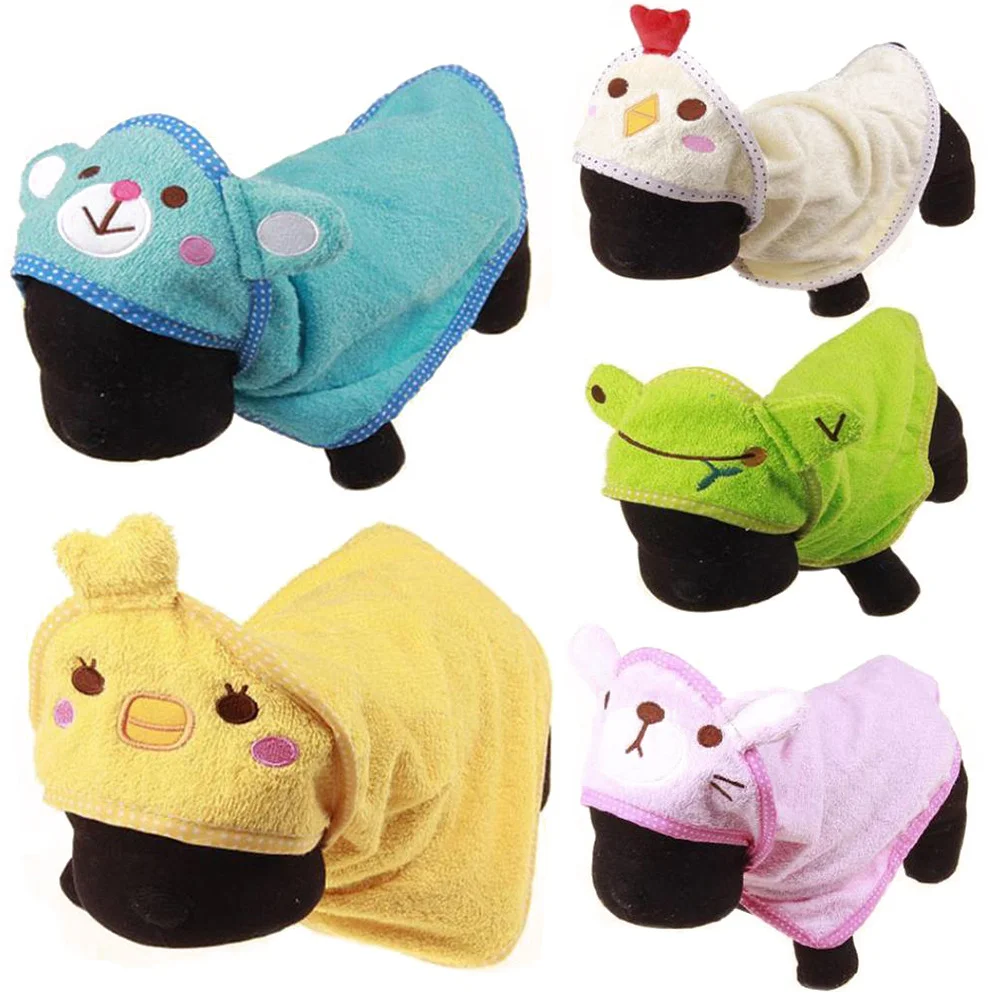 

Pet Towel Fast Dry Microfiber Dog Towel Quick Absorbing Water Bath Robe For Dogs Cats Adjustable Neck Pink Size L