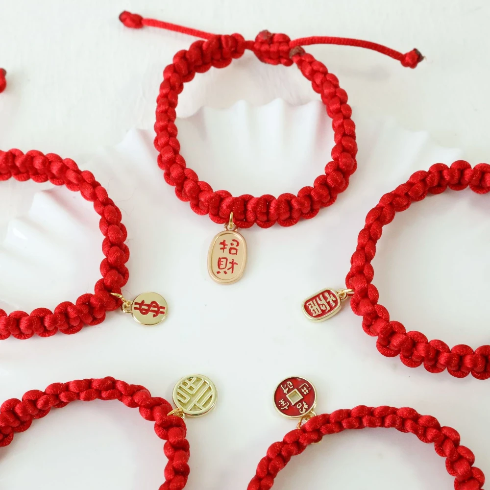 Collar de cuerda roja Lucky Transfer para mascotas, joyería tejida a mano con campana de la longevidad para cachorros Teddy y gatitos, amuleto de la suerte para perros y gatos