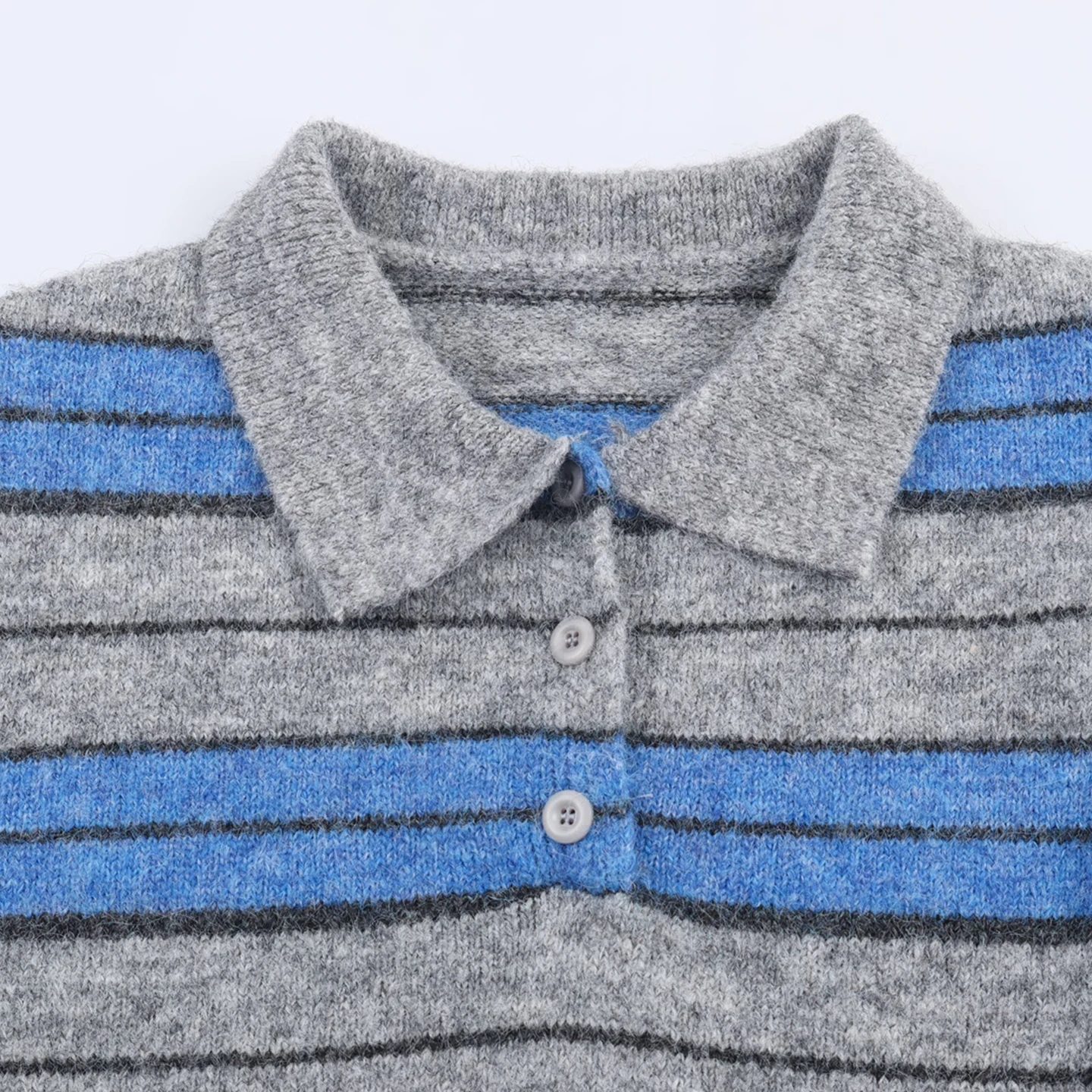 كسول Sle اللون بلو مخطط Ne سترة المرأة عادية محبوك طويل Sve irt العلامة التجارية الصينية Z الخريف جديد Arr...