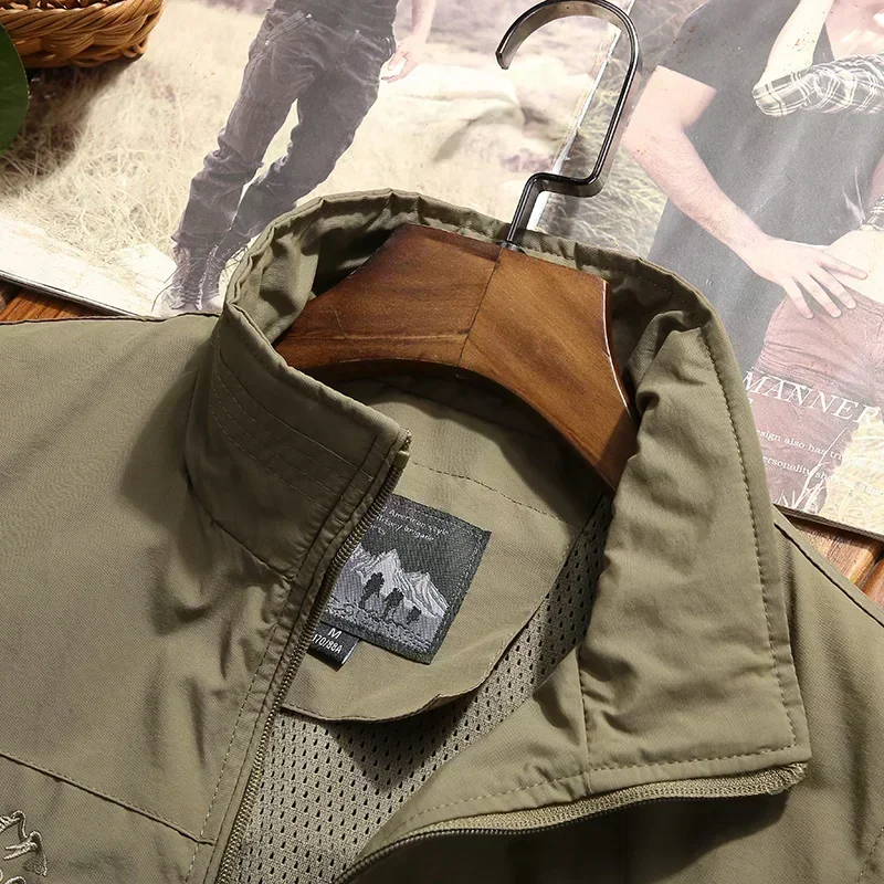 Gilet da pesca casual da uomo 2024 primavera estate moda maglia da lavoro giacca senza maniche caccia esterna attrezzi da campeggio gilet tascabile