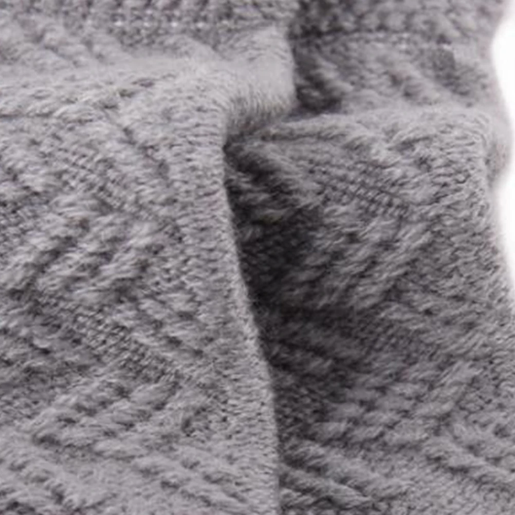 

1Pair Touch Screen Knitted Winter Gloves Men Half Finger Warm Windproof Gloves Grey Outdoor Cold Weather Winter Accessories