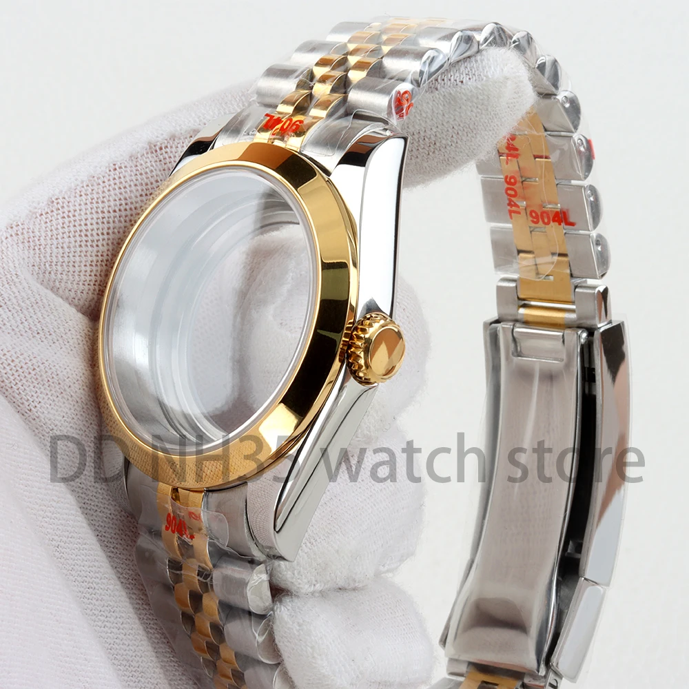 36mm/39mm NH35 Case 20mm Jubilee/Oyster Strap for NH35 NH36 Movement Solid 316L Stainless Steel Watch Case Datejust 28.5mm Dial