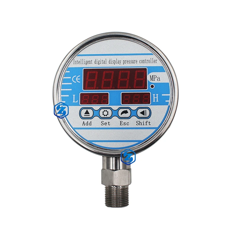 Hydraulic Air Gas Radial Digital Pressure Gauge mbar mpa 8700psi Pressure Gauge 2000 bar Electric Contact Pressure Manometer