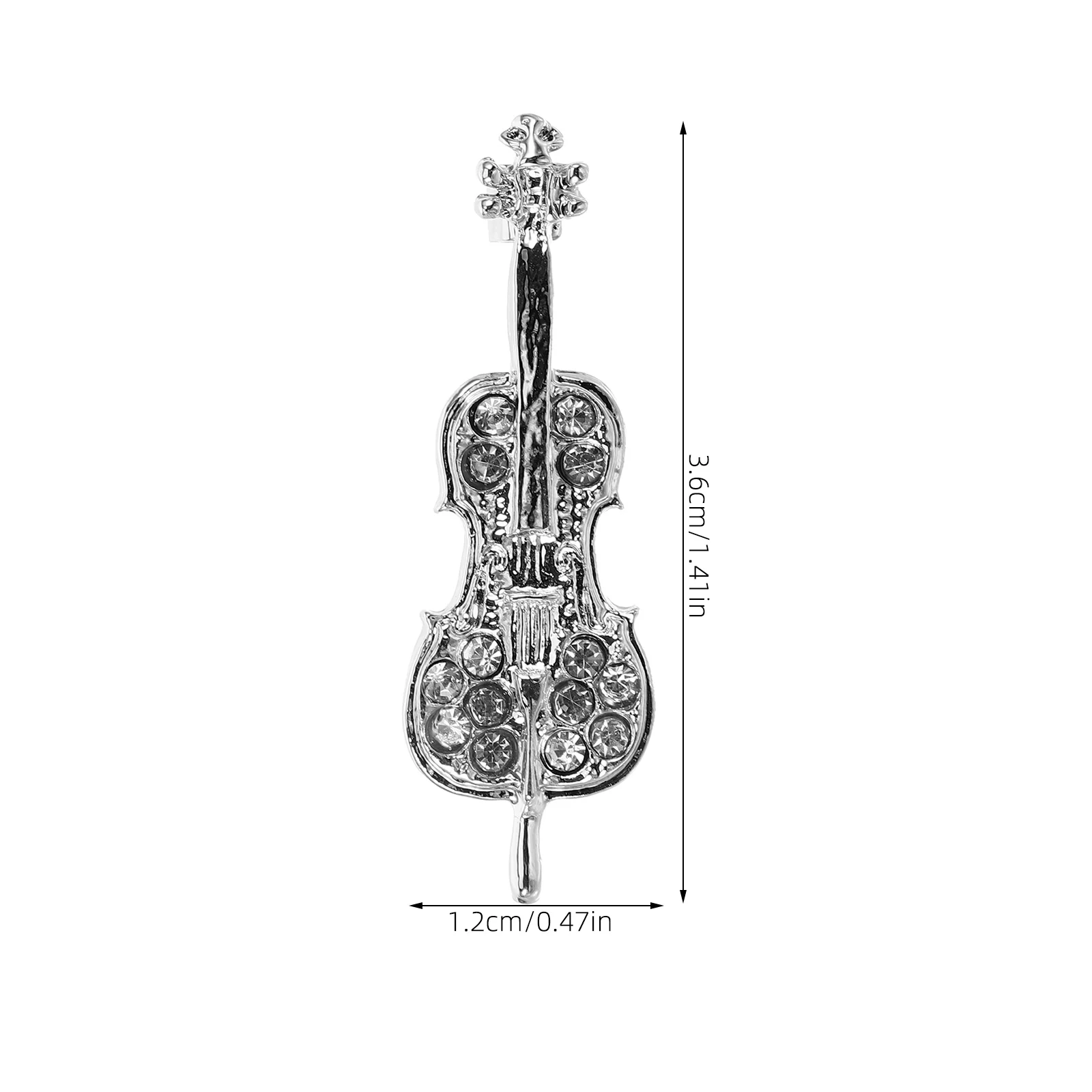 

Musical Instrument Brooch Rhinestone Fashion Accessories Women Men Suit Hat Bag Decorative Pin Craft Alloy Lapel Corsage
