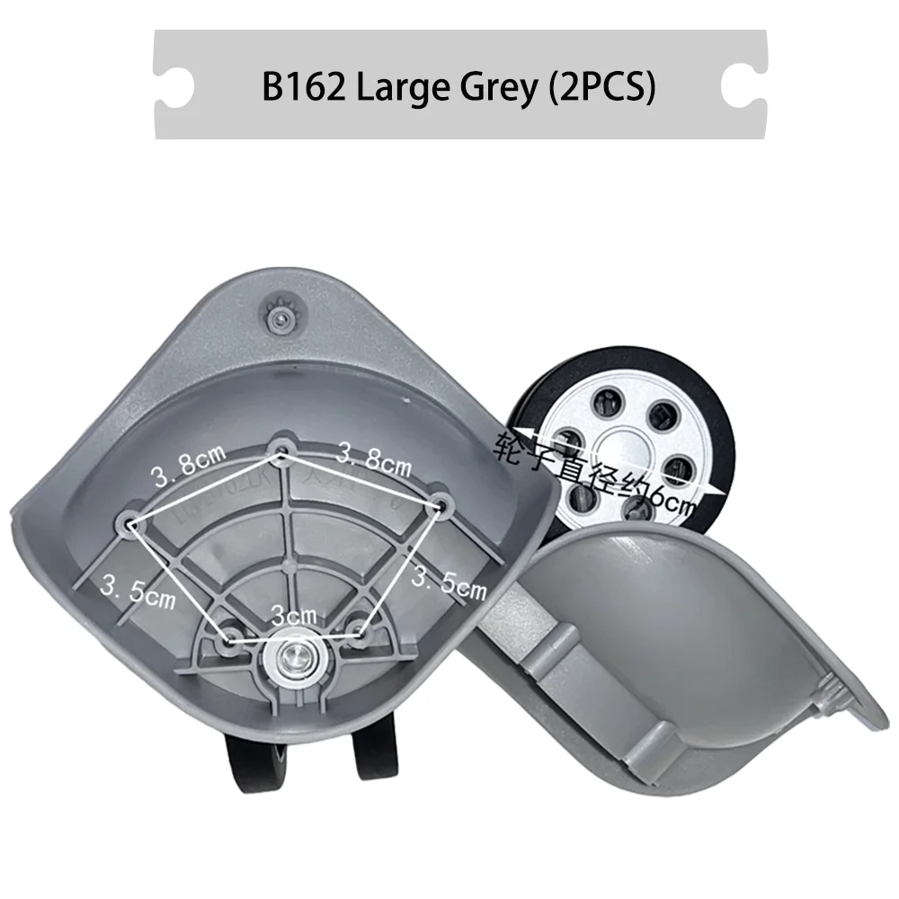 Roda silenciosa universal para bagagem, rodas anti-desgaste, rodas substituíveis, rotação flexível, adequado para LBJ B162LK