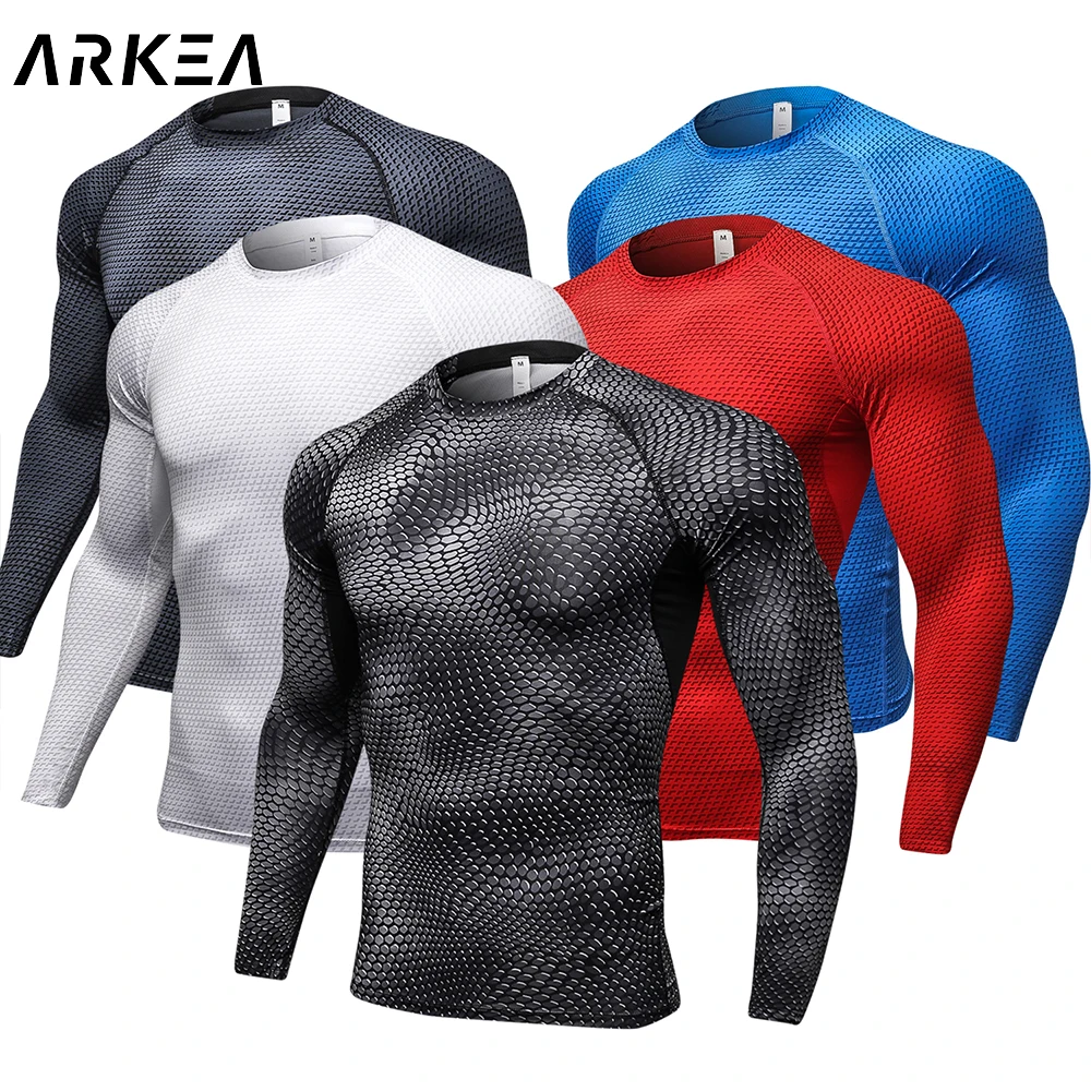 

Compression T Shirt Fitness Tight Long Sleeve Men's sports T-shirt Running Training Jogging Gym Quick Dry Elastic Skinny top