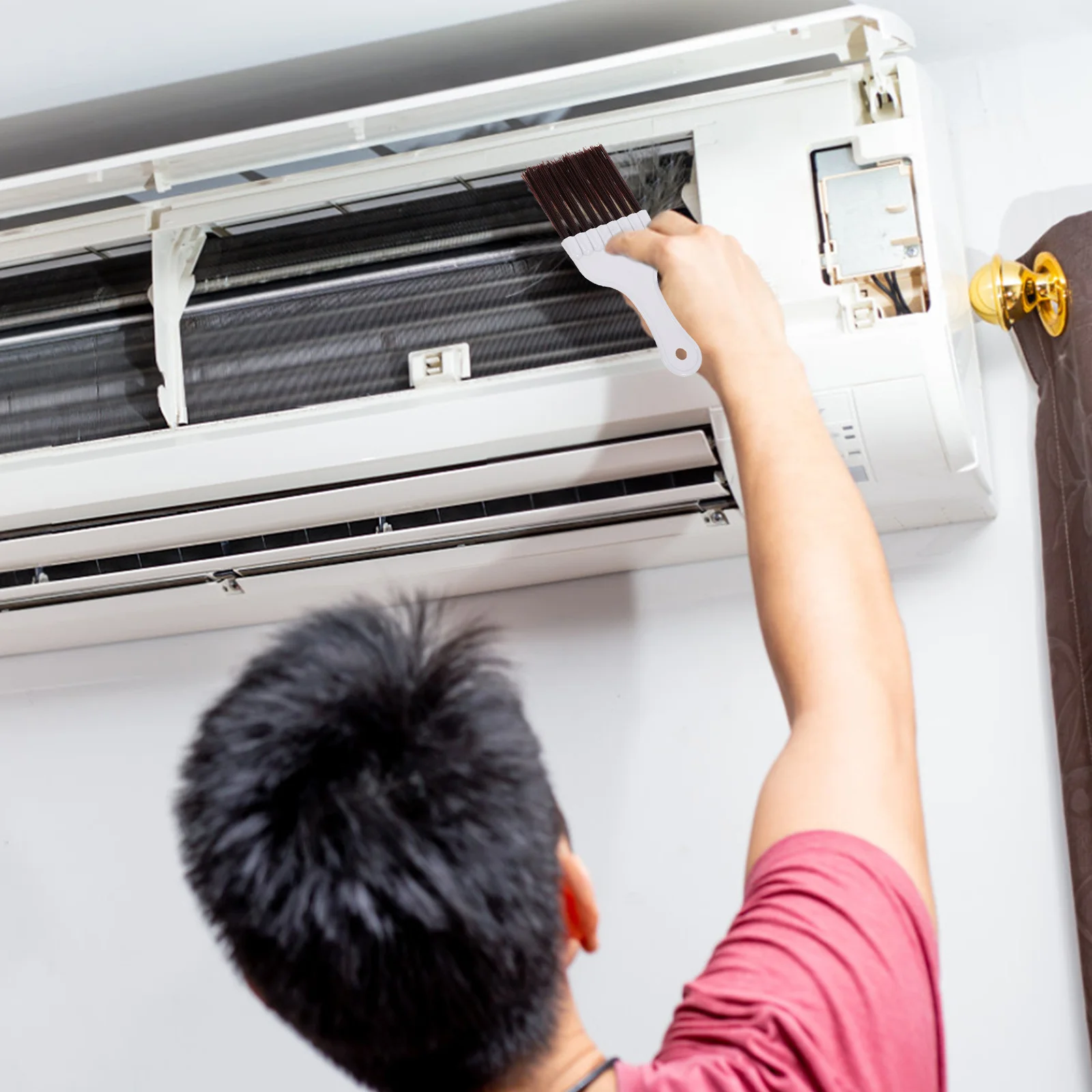 

1Set Air Conditioner Fin Tool Stainless Steel Plastic Cloth Material Flexible Evaporator Condenser Fin Brush