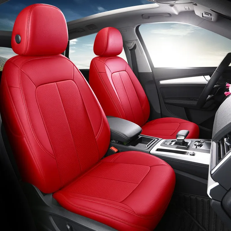 Luxury leather Car Seat Cover For Audi A1 A3 A4 A5 A6 A7 Q2L Q3 Q5 Q7 E-tron S3 S4 S5 TT Custom Car Seat Protective Cover