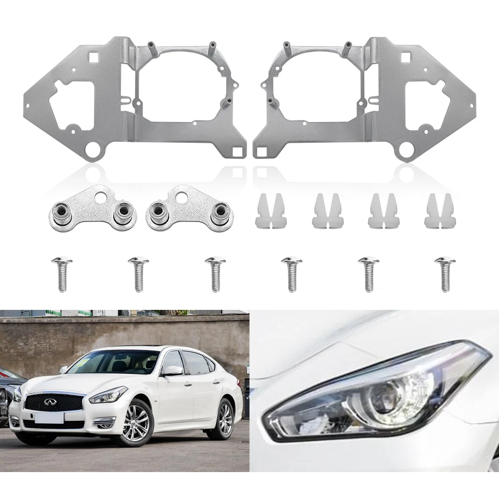 

Taochis Car-Styling Adapter Frame Headlight Bracket for Infiniti Q70/L 2015-2019 LED No-AFS headlights retrofit holder