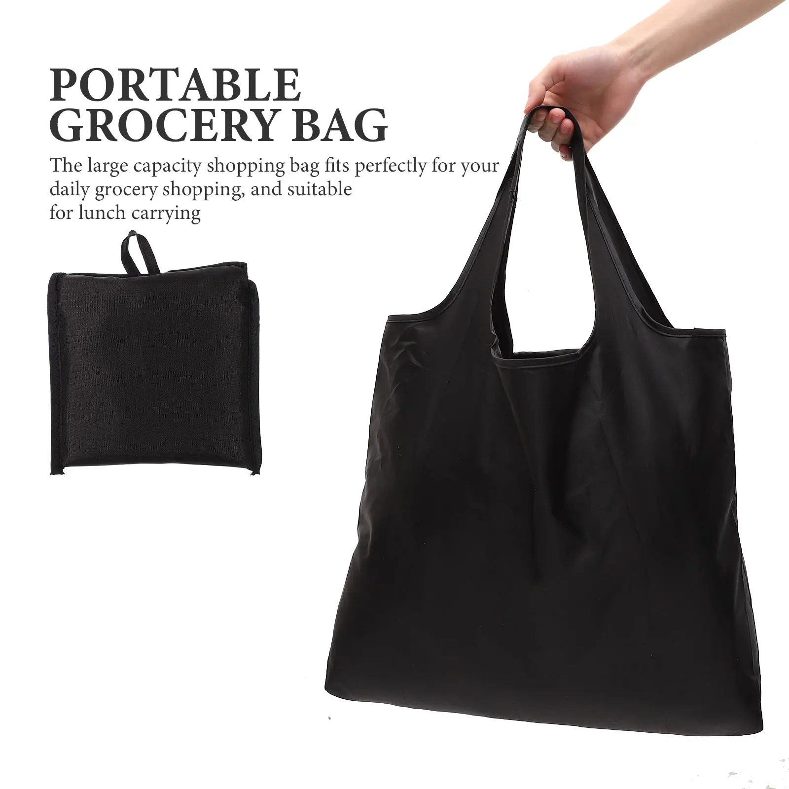 

Foldable Grocery Large Capacity Grocery Bag Shopping Tote Reusable Storage Portable Pouch Household Solutions
