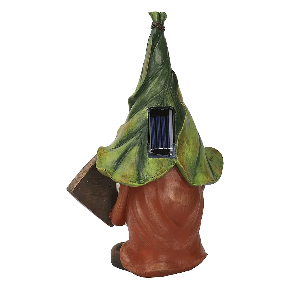 

1pc Resin Faceless Old Man Ornament Solar Garden Decoration Yard Light Outdoor Bar Mall Decor Eco Friendly