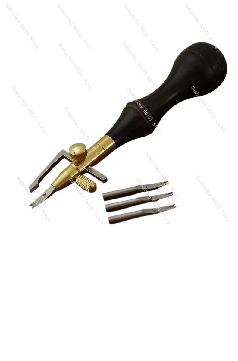 

Adjustable multi-functional knife head, scribing device, edge trimmer, grooving device, leather, cutting buried thread 4845