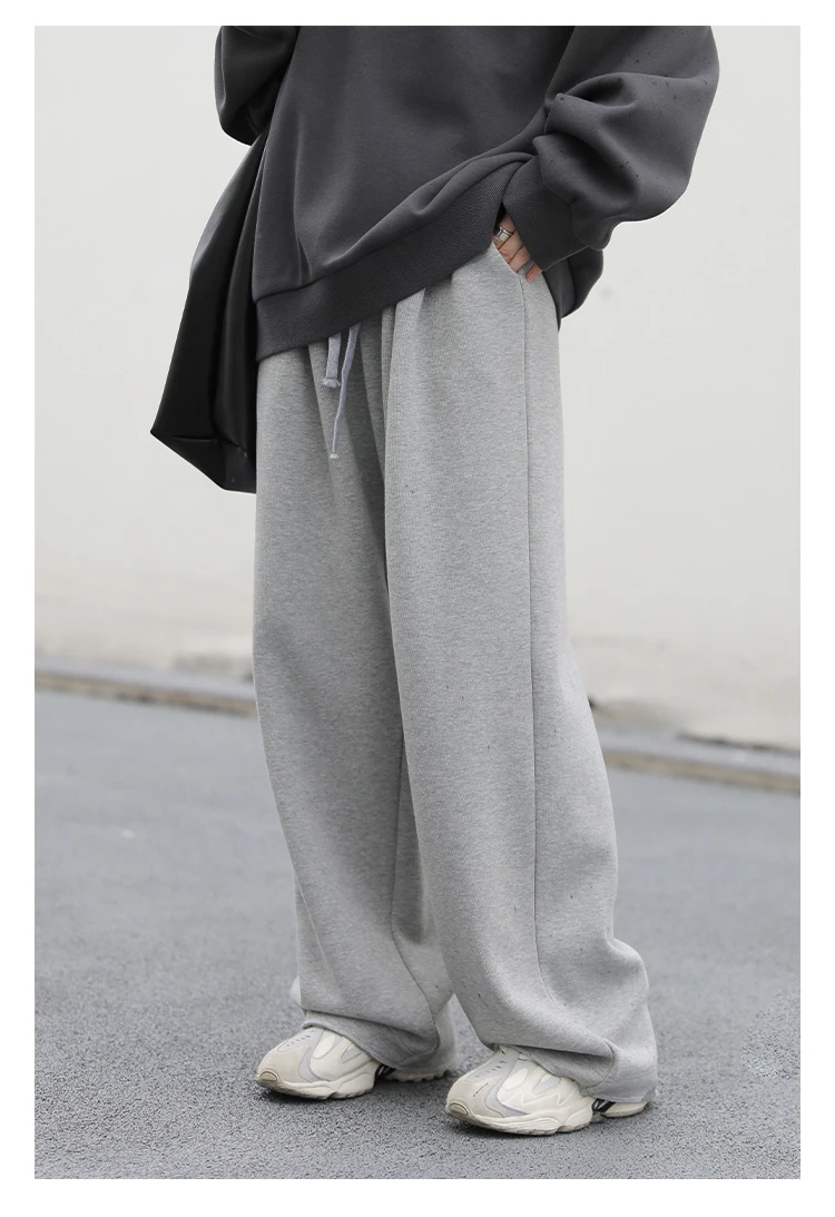 CHIC VEN Women's Pant Streetwear Solid Loose New Drawstring Sports Casual Trousers High Waisted Pants Autumn Winter 2025